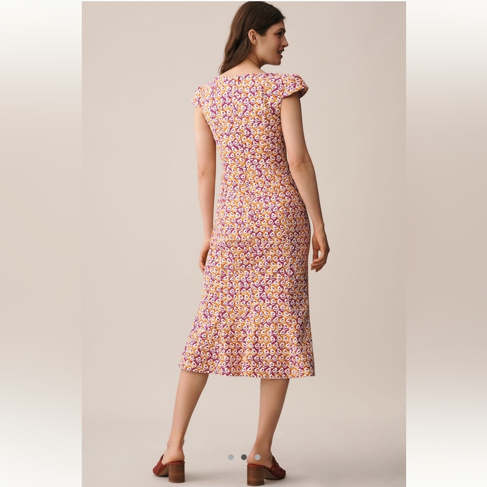 Anthropologie Maeve Cecily Fit & Flare Midi Dress NWT Size Large - Picture 5 of 12